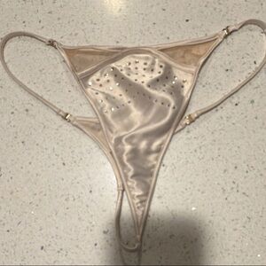 Honey Birdette Cream Satin Panties size Large